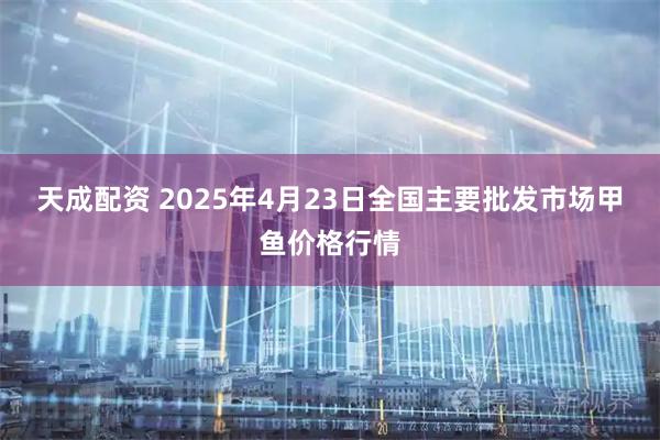 天成配资 2025年4月23日全国主要批发市场甲鱼价格行情